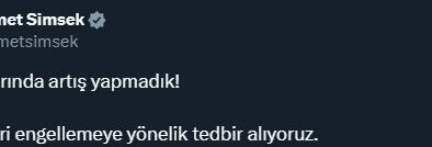 KDV artışı iddialarına Bakan Şimşek’ten yalanlama