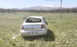 Doğanşehir’de otomobil takla attı: 2 yaralı