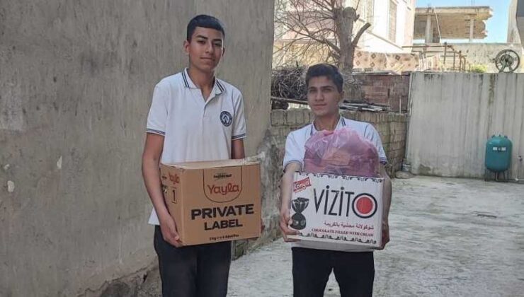 Silopi’de öğrencilerden yardım seferberliği