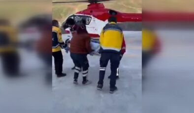 Van’da acil hasta ambulans helikopterle taşındı