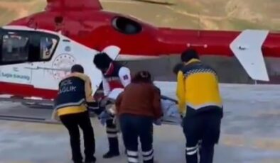 Ambulans helikopterle acil sevkiyat