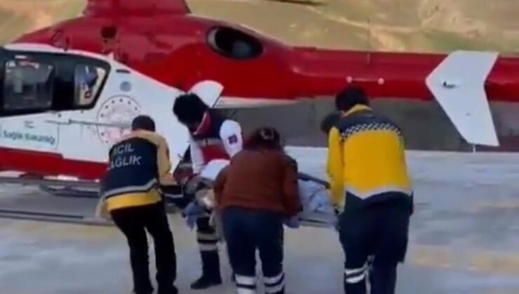 Ambulans helikopterle acil sevkiyat