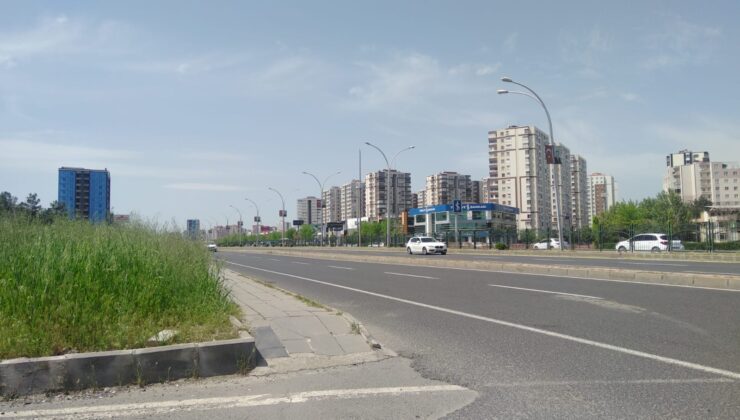 Uzayan çimler trafiği tehlikeye atıyor