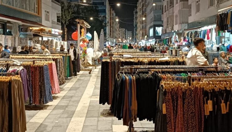 Sakarya Caddesi’nde bayram alışverişi yoğunluğu başladı