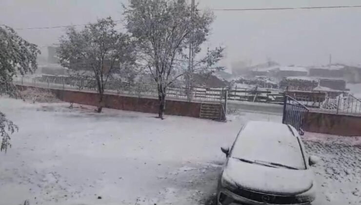 Aşkale’de kar yağışı etkili oluyor