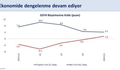 Bakan Şimşek: “Türkiye ekonomisi 2024 yılı ilk çeyreğinde yıllık yüzde 5,7 büyüdü”