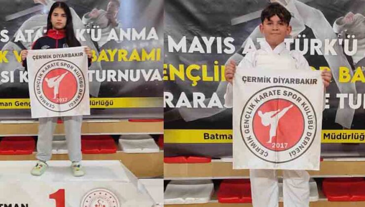 Çermikli karateciler Batman’dan 9 madalyayla döndü