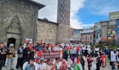 Erzurumlu çocuklardan Filistin’e sessiz destek