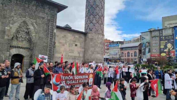 Erzurumlu çocuklardan Filistin’e sessiz destek