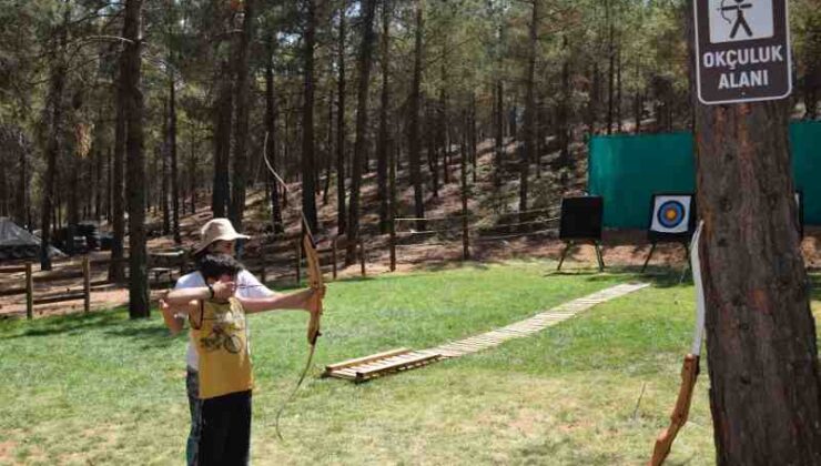Gaziantep’te macera parkında eğlenceli vakitler