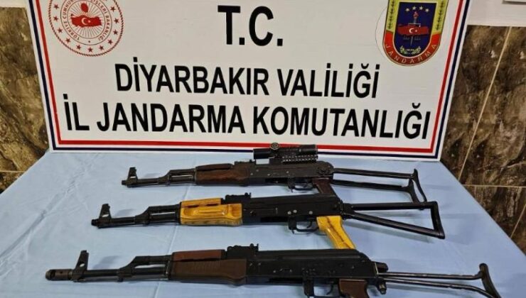 Jandarma Diyarbakır’da 3 adet AK-47 ele geçirdi