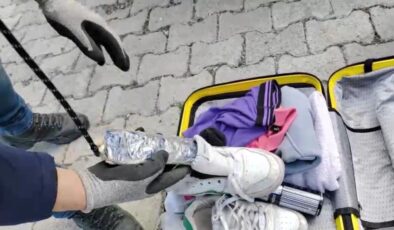 Spor ayakkabıdan uyuşturucu çıktı