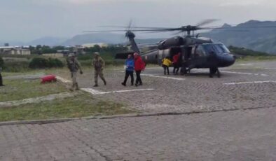 Kaybolan vatandaş helikopterle kurtarıldı