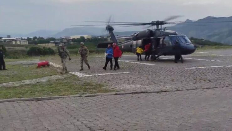 Kaybolan vatandaş helikopterle kurtarıldı