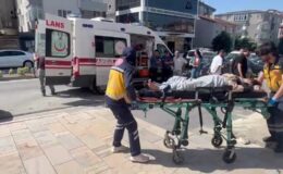 Otel kapısında doğum yaptı