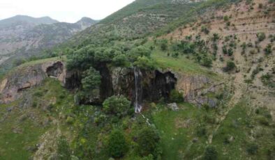 Pargasur şelalesi dron ile görüntülendi