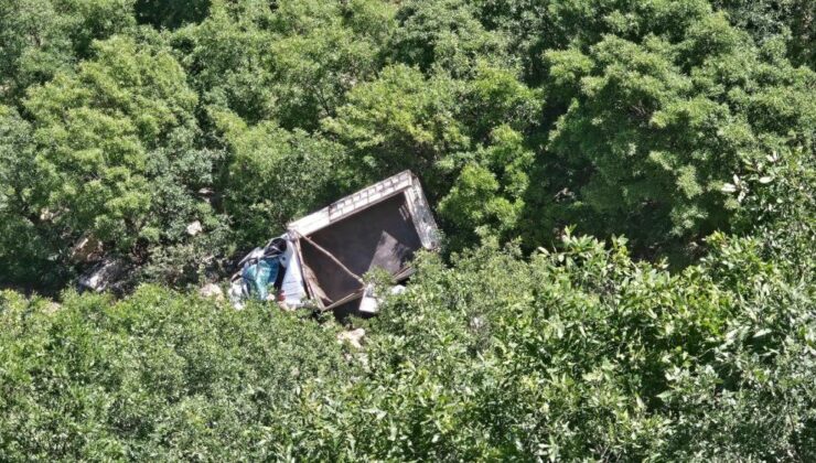 Pervari’de kamyonet şarampole yuvarlandı