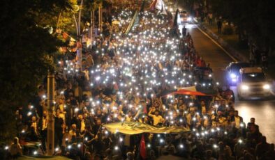 Refah’taki katliam Diyarbakır’da binlerce kişi tarafından protesto edildi