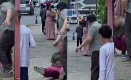 Sokak ortasında tekme tokat dövüldü