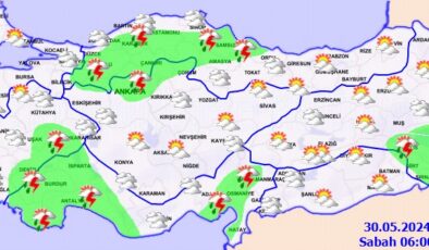 Türkiye’de yerel kuvvetli yağışlar bekleniyor