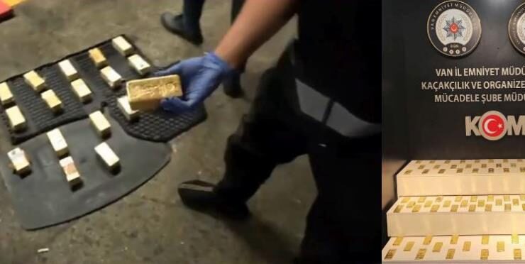 Van’da 94 kilo kaçak altın ele geçirildi