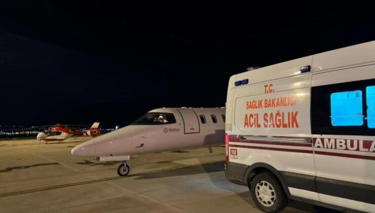Van’da hasta çocuk için ambulans uçak havalandı