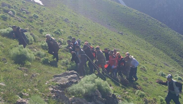 Van’da ot toplarken kayalıklardan düşen şahıs kurtarıldı