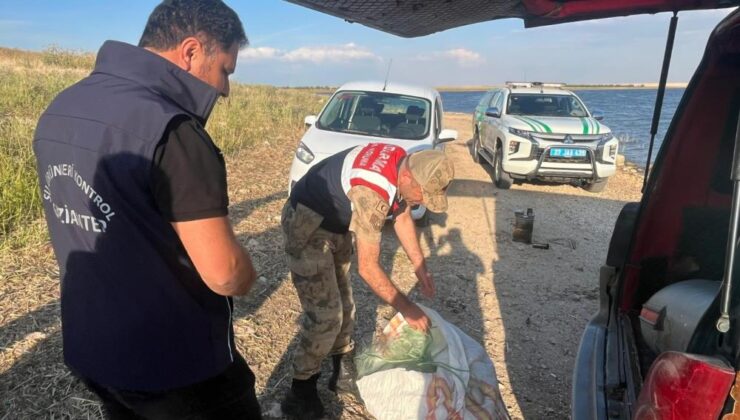 Yasağa rağmen balık avı yapanlara jandarmadan baskın