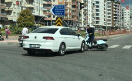 Yolu karıştıran sürücü motosiklete çarptı