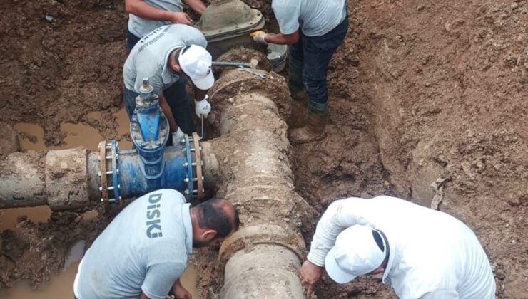 Çemisalat grup içme suyu isale hattındaki arıza giderildi