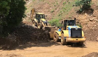 Kulp’ta heyelan nedeniyle kapanan yollar açıldı