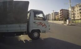 9 kişinin yaralandığı kaza güvenlik kamerasına yansıdı