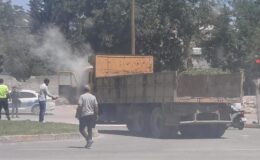 Adıyaman’da kamyon alev aldı