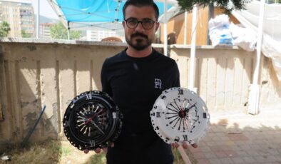 Atık balatalardan sanat: duvar saatleri