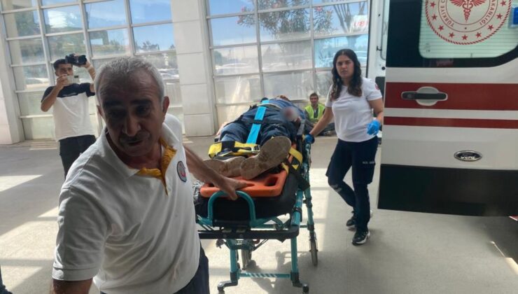 Değişim esnasında patlayan lastik iki kişiyi yaraladı