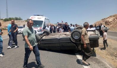 Diyarbakır’da otomobil takla attı: 1 yaralı