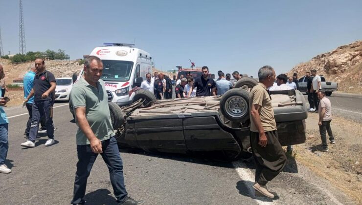 Diyarbakır’da otomobil takla attı: 1 yaralı
