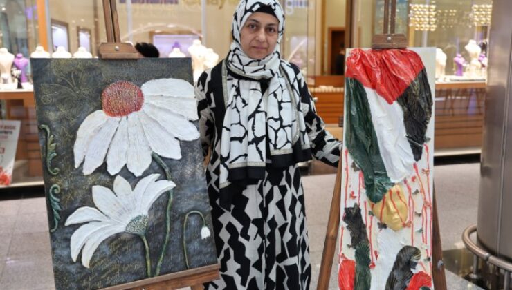 Diyarbakır’da filistin için sanat sergisi düzenlendi