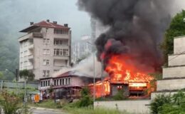 Düğün salonu ve pansiyon alevlere teslim oldu