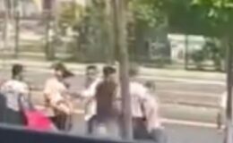 Elazığ’da cadde kavgası kamerada