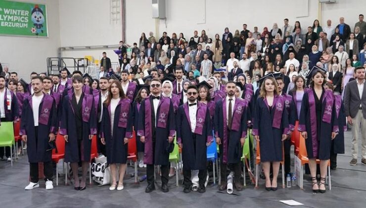 Erzurum teknik üniversitesi’nde mezuniyet coşkusu