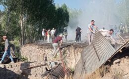 Özalp’te çiftlik yangını zarar verdi