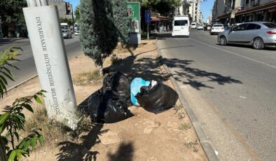 Sur’da esnaf çöpü orta refüje bırakmak zorunda kalıyor
