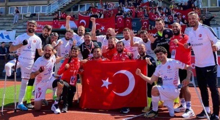 Şahinbeyli ampute oyuncular Avrupa’ya damga vurdu