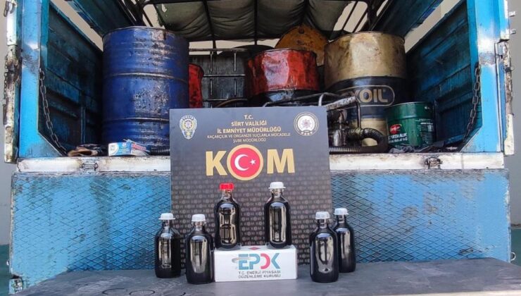 Siirt’te bin 660 litre kaçak akaryakıt yakalandı