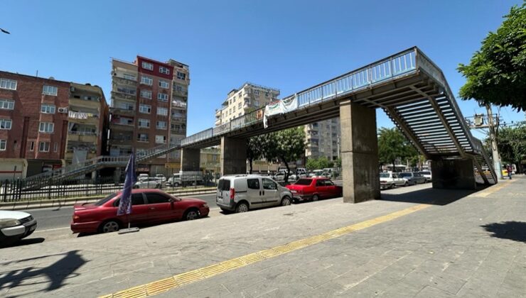 Diyarbakır’da üst geçitte asansör yok?
