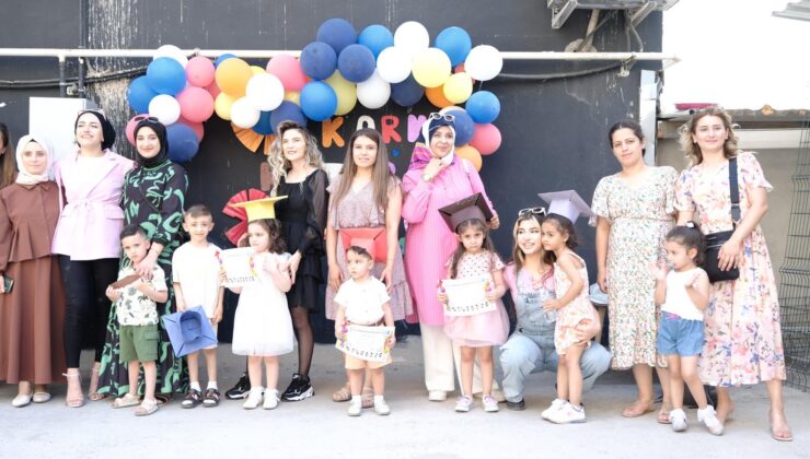 Ana Sınıfı Öğrencilerinin kep atma töreni renkli görüntülere sahne oldu