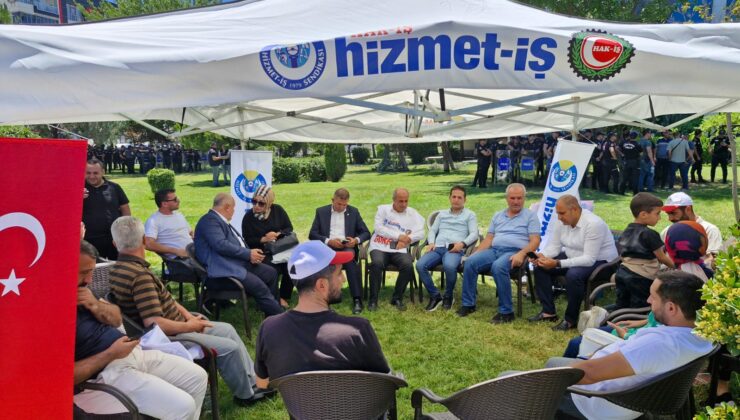 İşten çıkarılan işçiler Bağlar Belediyesi önünde çadır nöbeti başlattı