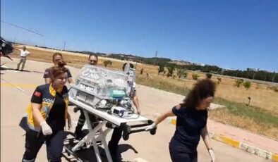 Çermik’te 1 günlük bebek ambulans helikopterle hastaneye sevk edildi