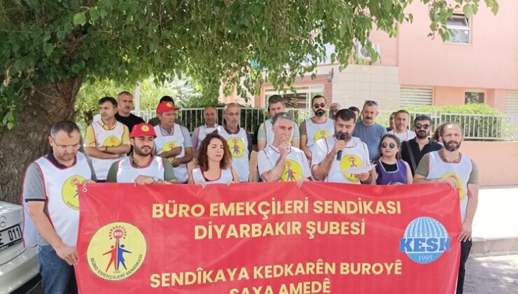 Diyarbakır’da BES, İŞKUR önünde